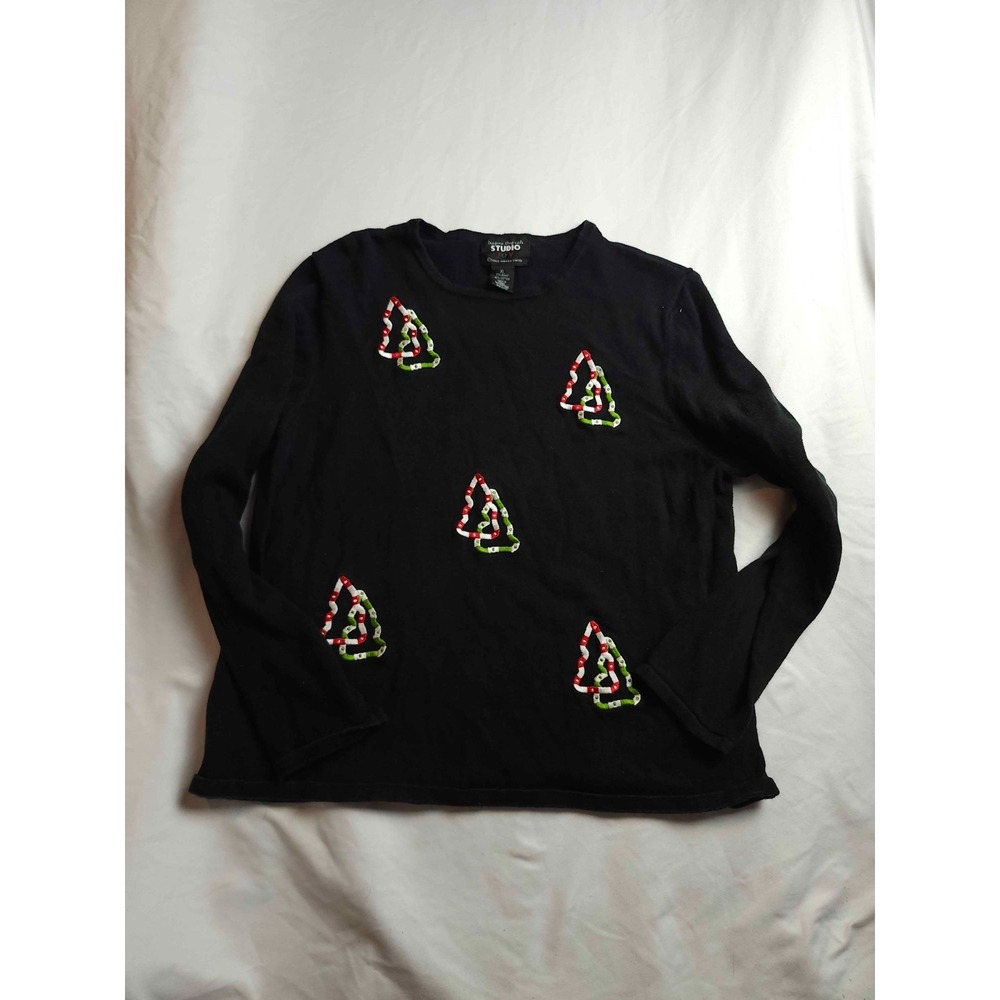 Vintage‎ 90s Y2K Designers Originals Studio Joy Sweater XL Christmas Whimsical